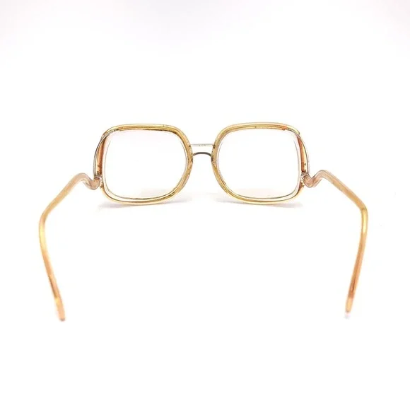 Vintage Drop Frame Glasses Gold Eyeglasses Mod 870 B Frames Only 52-18-140